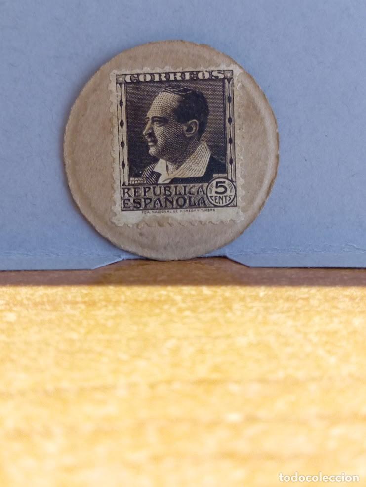 Monedas Rep&uacute;blica: N&ordm; 3 .SELLO MONEDA REPUBLICA. 5 Cts. BLASCO IBA&Ntilde;EZ