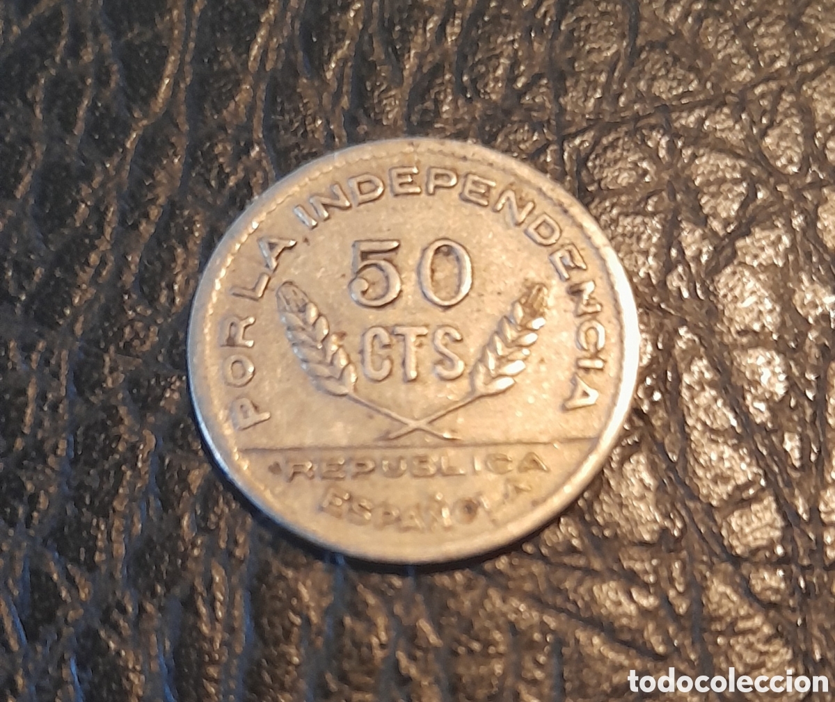 Monedas Rep&uacute;blica: Moneda 50 centimos Consejo de Santander