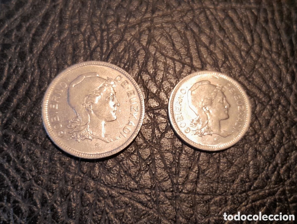 Monedas Rep&uacute;blica: Monedas Euzkadi Guerra civil