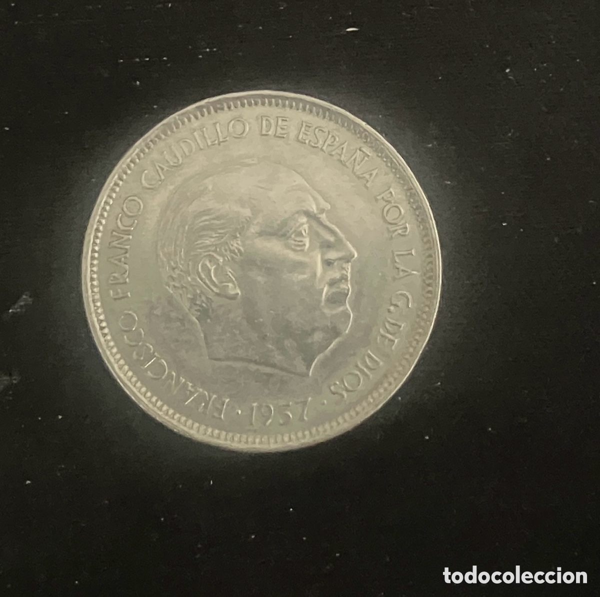 Monedas Rep&uacute;blica: Moneda 25pts Franco 1957