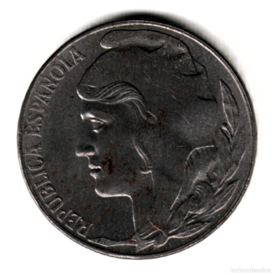 Monedas Rep&uacute;blica: Republica Espa&ntilde;ola 5 centimos hierro 1937