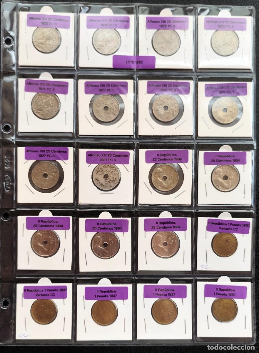 Republic Coins: Alfonso XIII y II Rep&uacute;blica 25 C&eacute;ntimos-1 Peseta 1925-1937 Incluida Variante cuello corto, Lote 1862