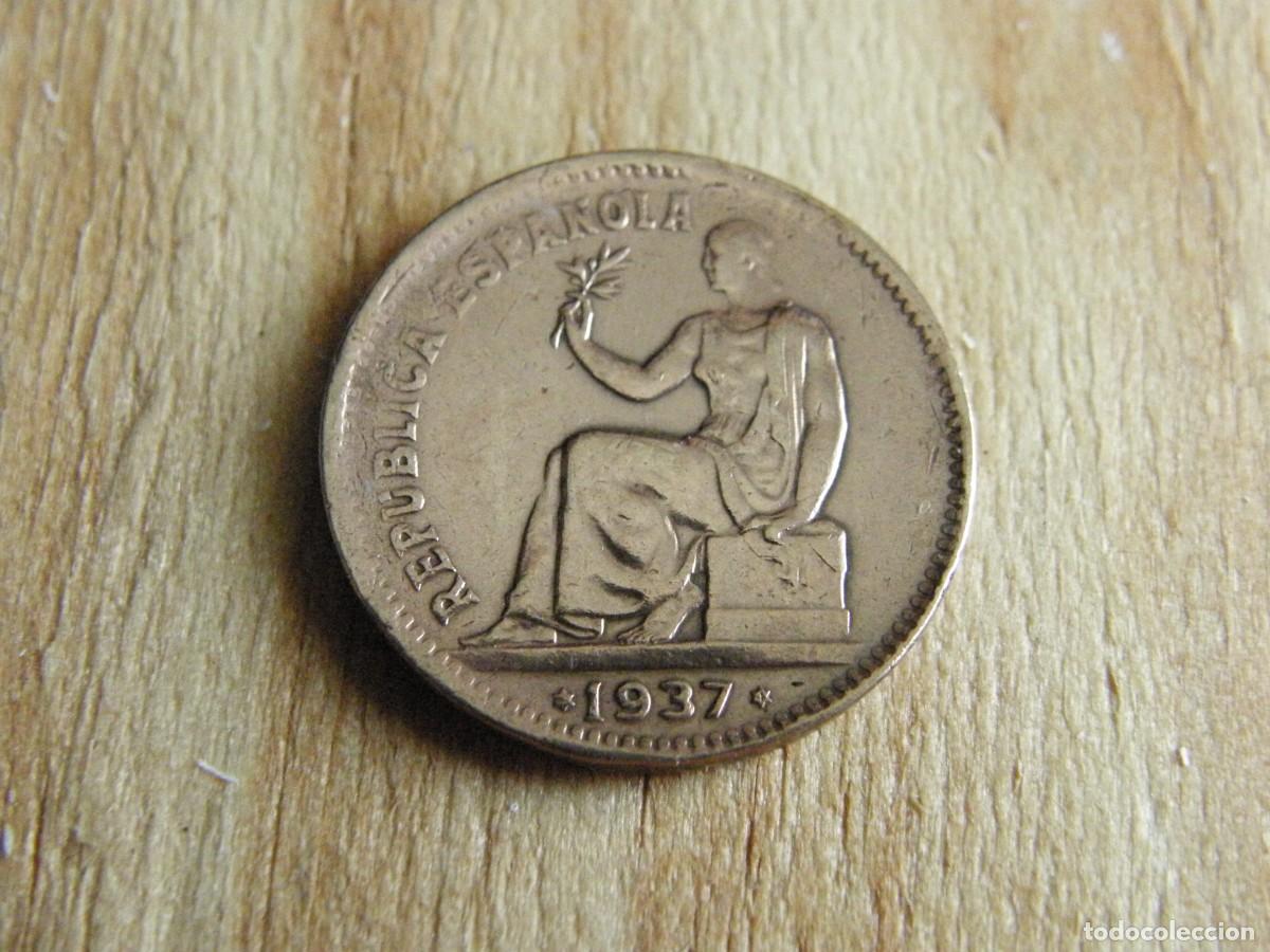 Monedas Rep&uacute;blica: 50 C&eacute;ntimos II Rep&uacute;blica 1937 - KM754.1 - Estrella con 4 - Lat&oacute;n - Hispania