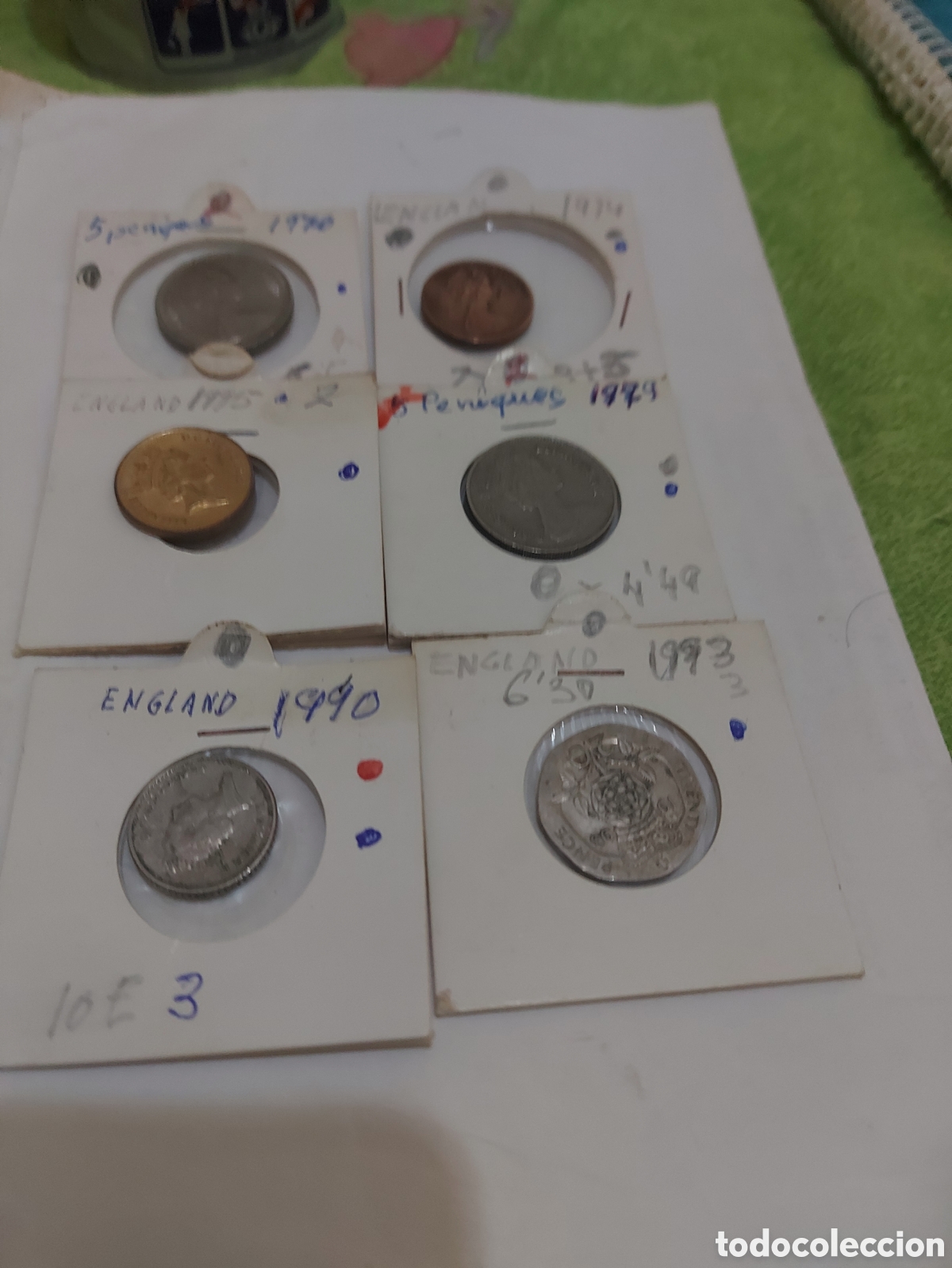 Moedas Rep&uacute;blica: 6 monedas de England