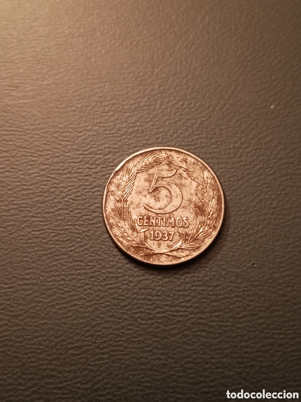 Republic Coins: 5 C&Eacute;NTIMOS 1937 REP&Uacute;BLICA ESPA&Ntilde;OLA