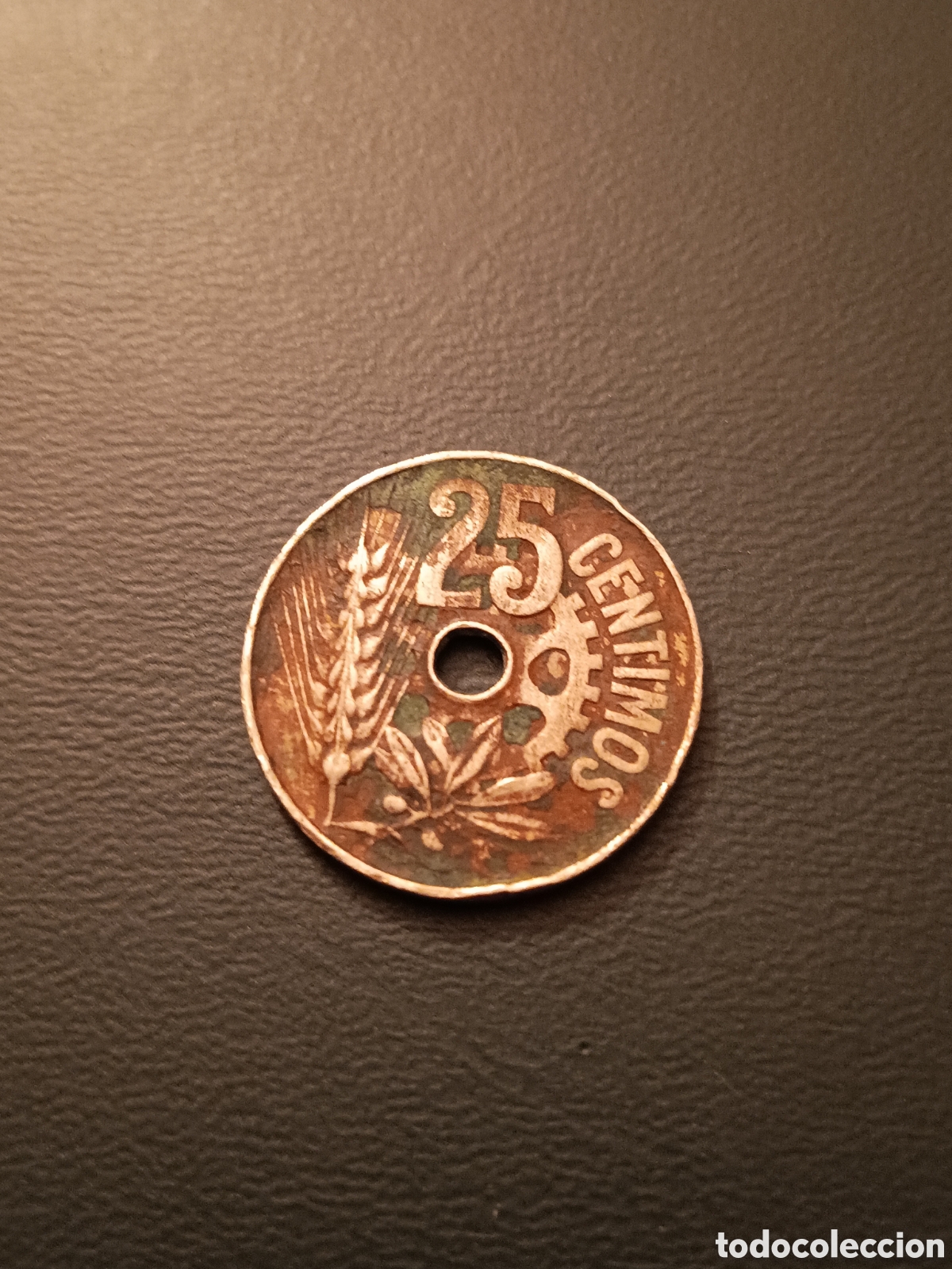 Republic Coins: 25 C&Eacute;NTIMOS REP&Uacute;BLICA ESPA&Ntilde;OLA 1934