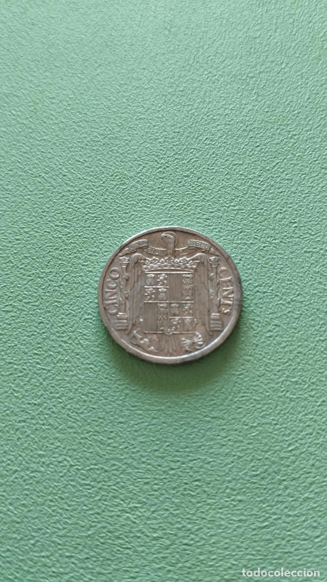 Monedas Rep&uacute;blica: Moneda de 5 c&eacute;ntimos de 1940 - Foto 2