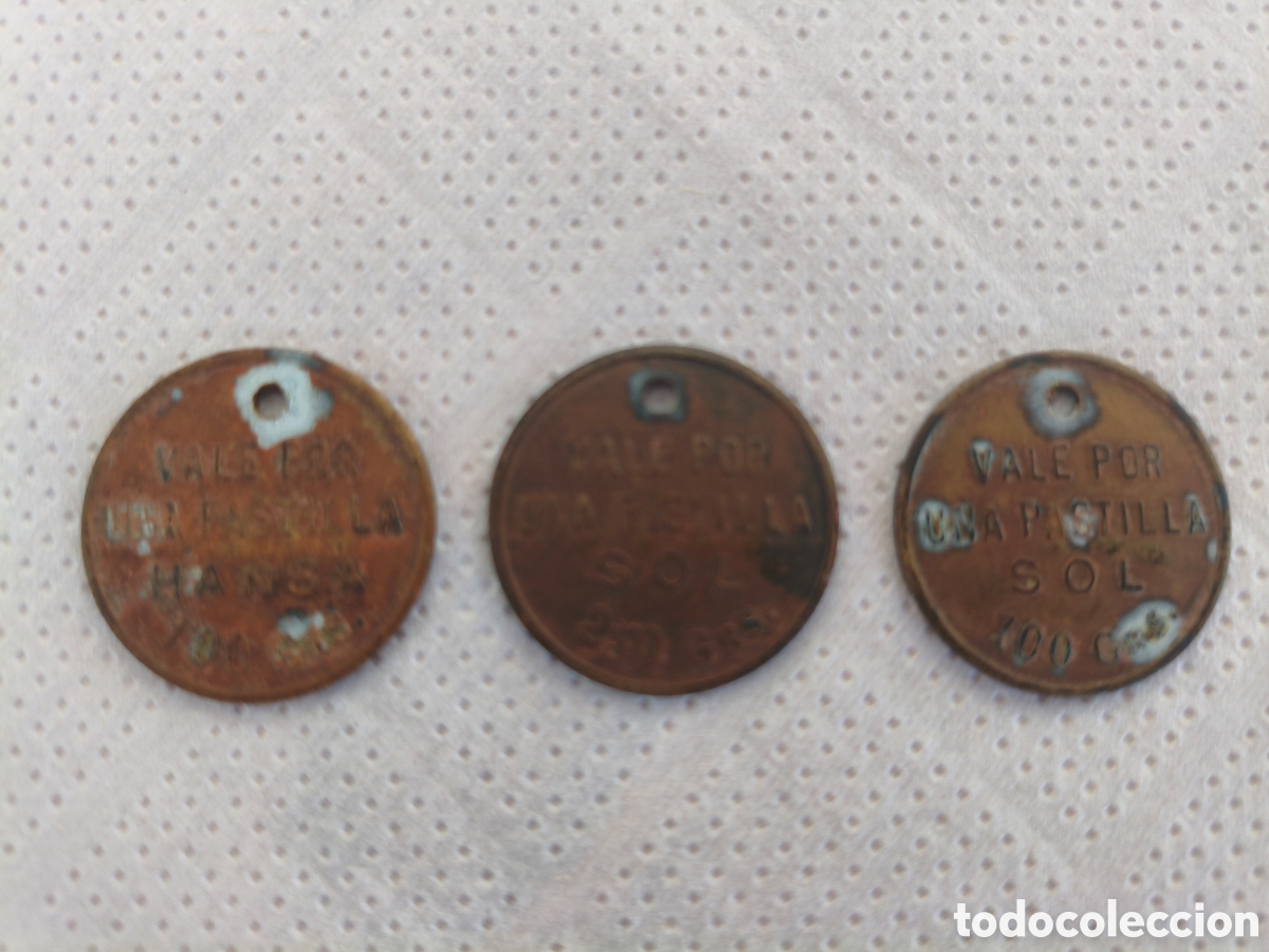 Monedas Rep&uacute;blica: Colecci&oacute;n de fichas o jetones de Mon&oacute;var , Alicante