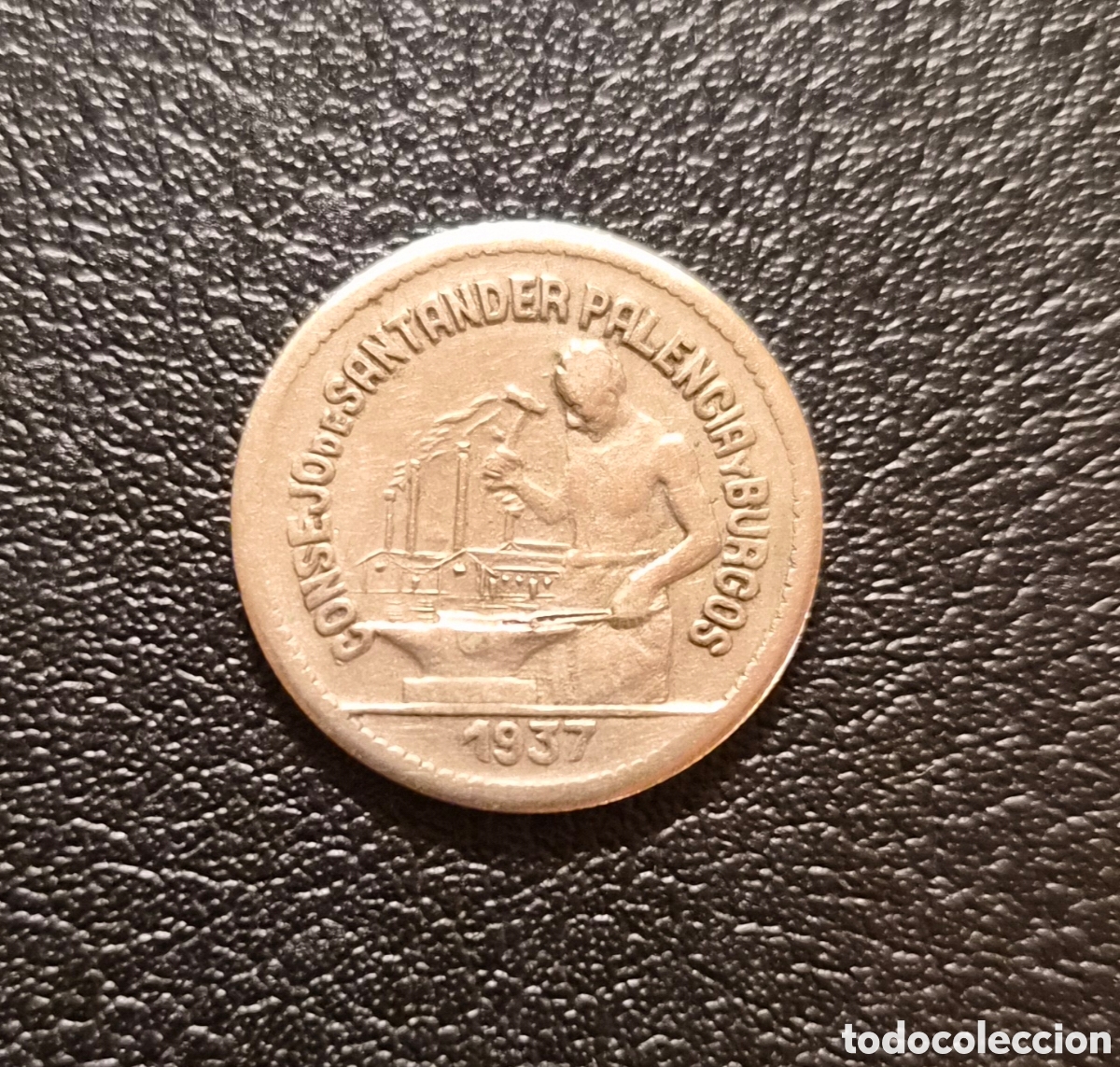Monedas Rep&uacute;blica: 50 c&eacute;ntimos 1937 consejo de santander palencia y burgos &ndash; rep&uacute;blica espa&ntilde;ola &ndash; guerra civil