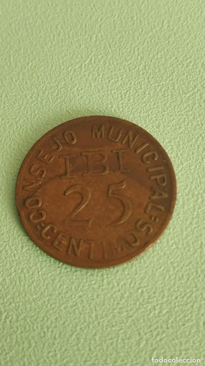 Monedas Rep&uacute;blica: Moneda 25 C&eacute;ntimos 1937 - Consejo Municipal de Ibi (Alicante) - Guerra Civil - Escasa