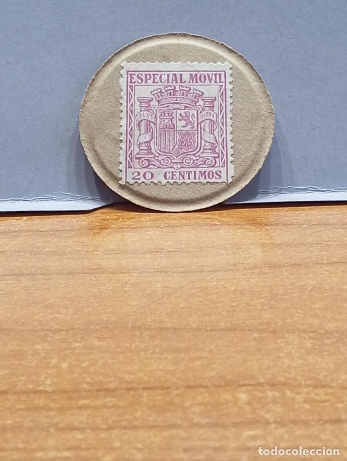 Monnaies R&eacute;publique: N&ordm;91 .SELLO MONEDA REP&Uacute;BLICA .20 Cts. TIMBRE MOVIL .