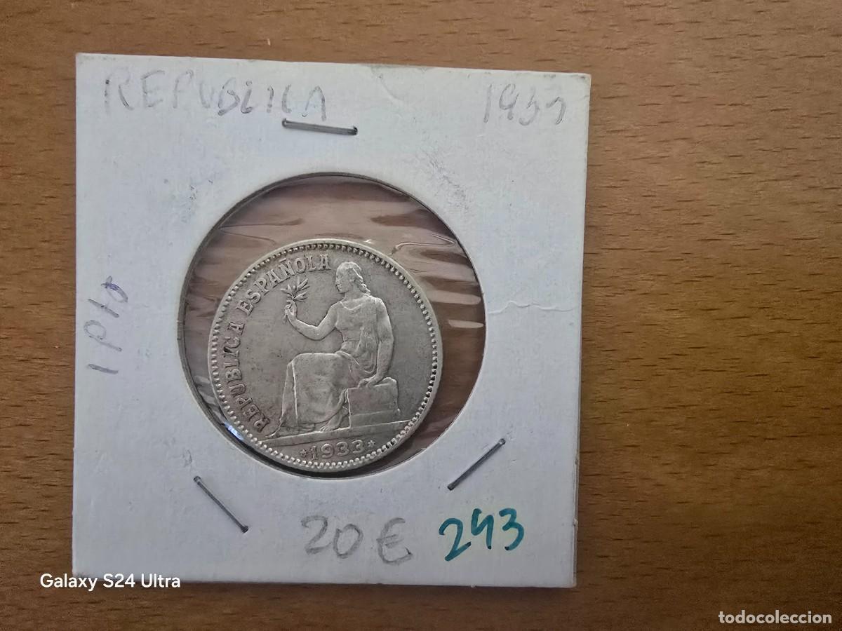Monedas Rep&uacute;blica: 1 PESETA DE 1933..*3*4....DE PLATA...MUY BONITA.....LM.S3013....LA DE LAS FOTOS