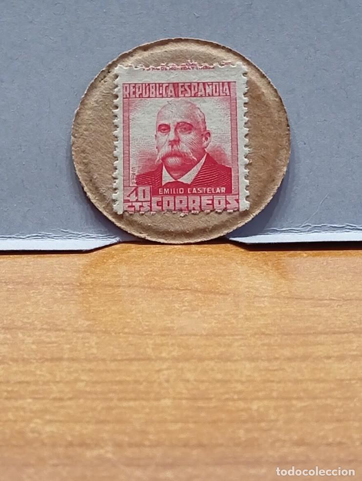 Monedas Rep&uacute;blica: N&ordm;24. SELLO MONEDA REPUBLICA . 40 Cts. EMILIO CASTELAR .
