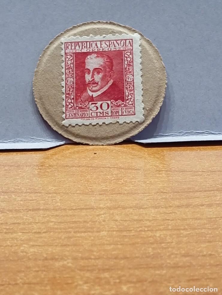 Monedas Rep&uacute;blica: N&ordm;18 . SELLO MONEDA REPUBLICA . 30 Cts. LOPE DE VEGA .