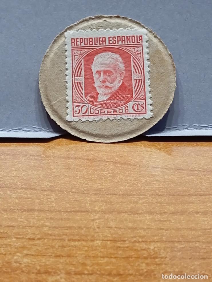 Monedas Rep&uacute;blica: N&ordm; 16 .SELLO MONEDA REPUBLICA .30 Cts. PABLO IGLESIAS .