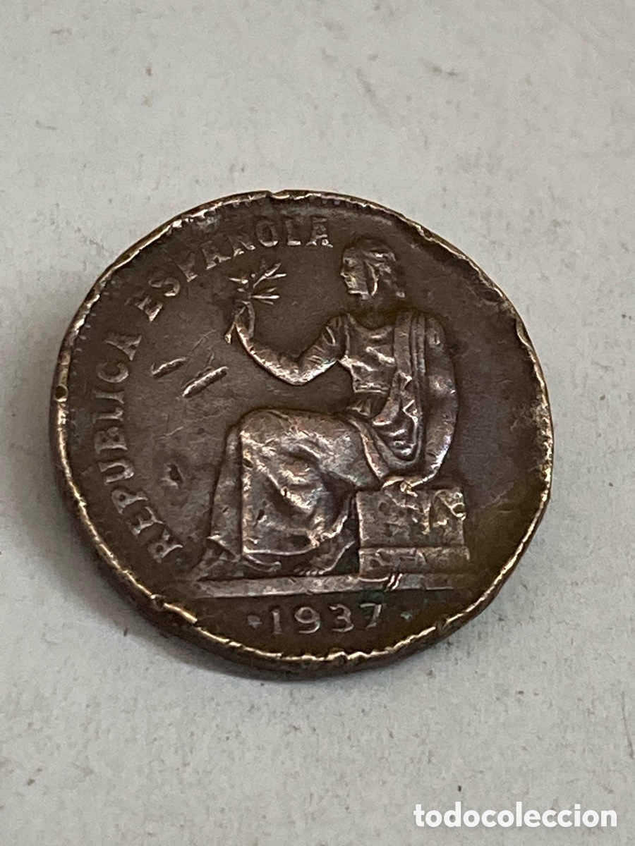Monedas Rep&uacute;blica: Moneda 50 c&eacute;ntimos 1937 L23 - Foto 2