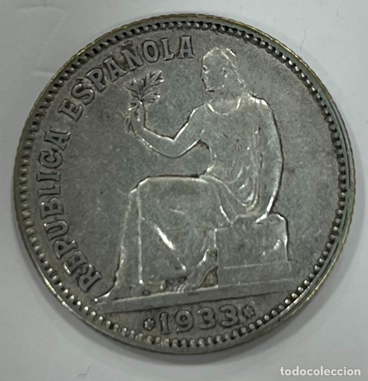 Monedas Rep&uacute;blica: ESPA&Ntilde;A. A&Ntilde;O 1933. 1 PTA PLATA II REPUBLICA , PESO 5GR