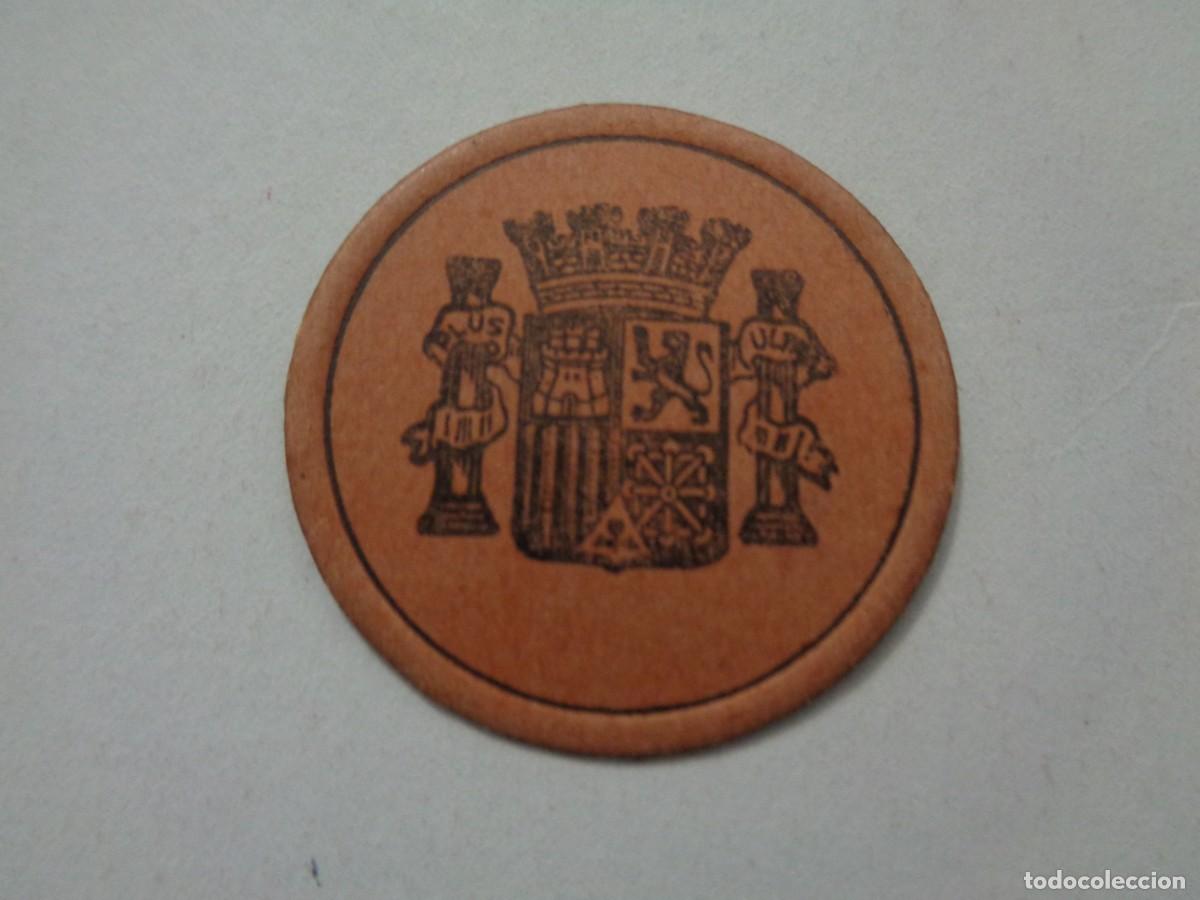 Monedas Rep&uacute;blica: GUERRA CIVIL - REPUBLICA : MONEDA DE CARTON CON SELLO DE 15 CENTIMOS . ORIGINAL.