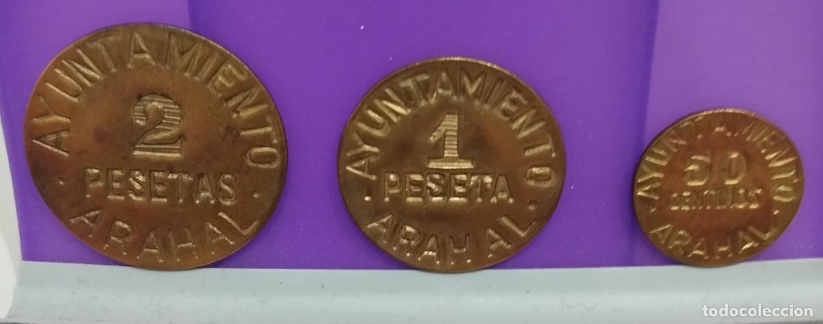 Monedas Rep&uacute;blica: Lote 3 monedas republica.Arahal.