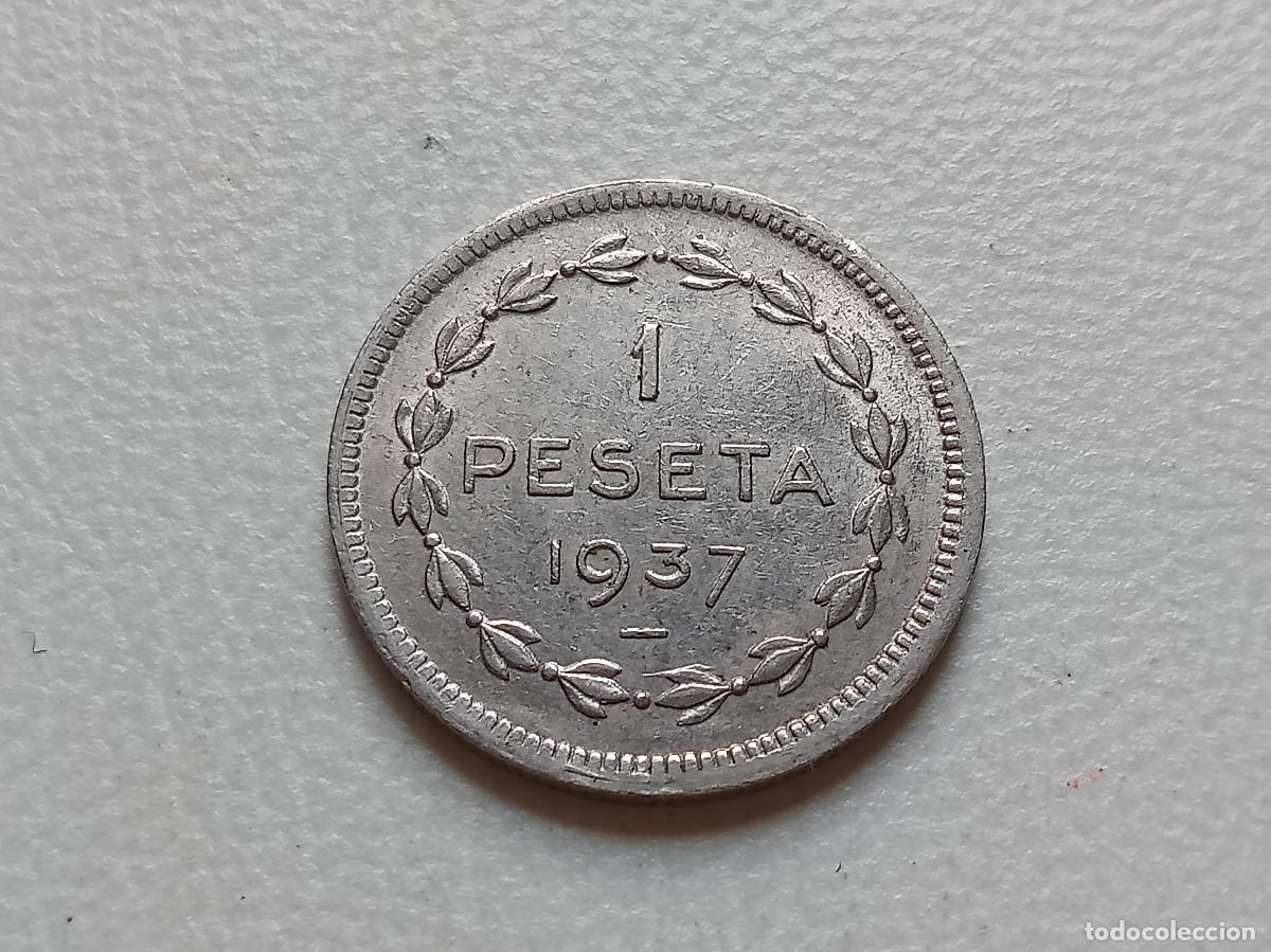 Monnaies R&eacute;publique: II REP&Uacute;BLICA GOBIERNO DE EUZKADI 1 PESETA 1937 MBC+