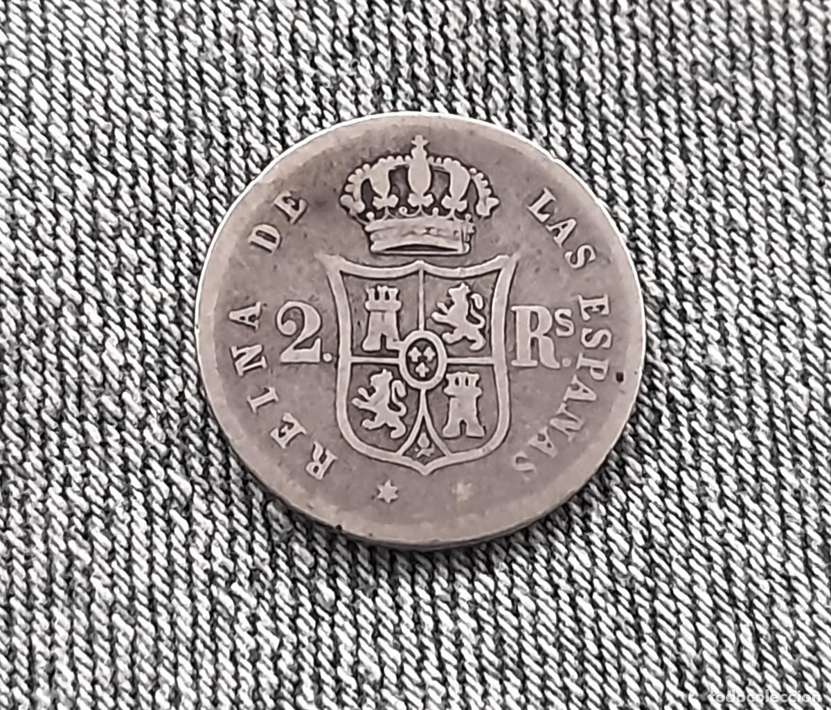 Monedas Rep&uacute;blica: Isabel II, 2 Reales 1854, Madrid