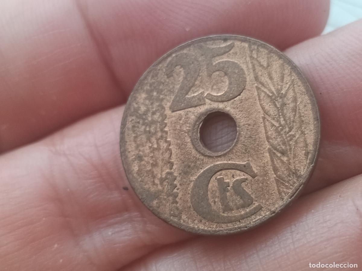 Monedas Rep&uacute;blica: Excelente 25 c&eacute;ntimos de 1938. Rep&uacute;blica Espa&ntilde;ola