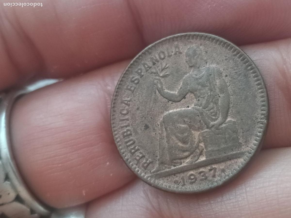 Monedas Rep&uacute;blica: Excelente 50 c&eacute;ntimos de 1937. Rep&uacute;blica Espa&ntilde;ola