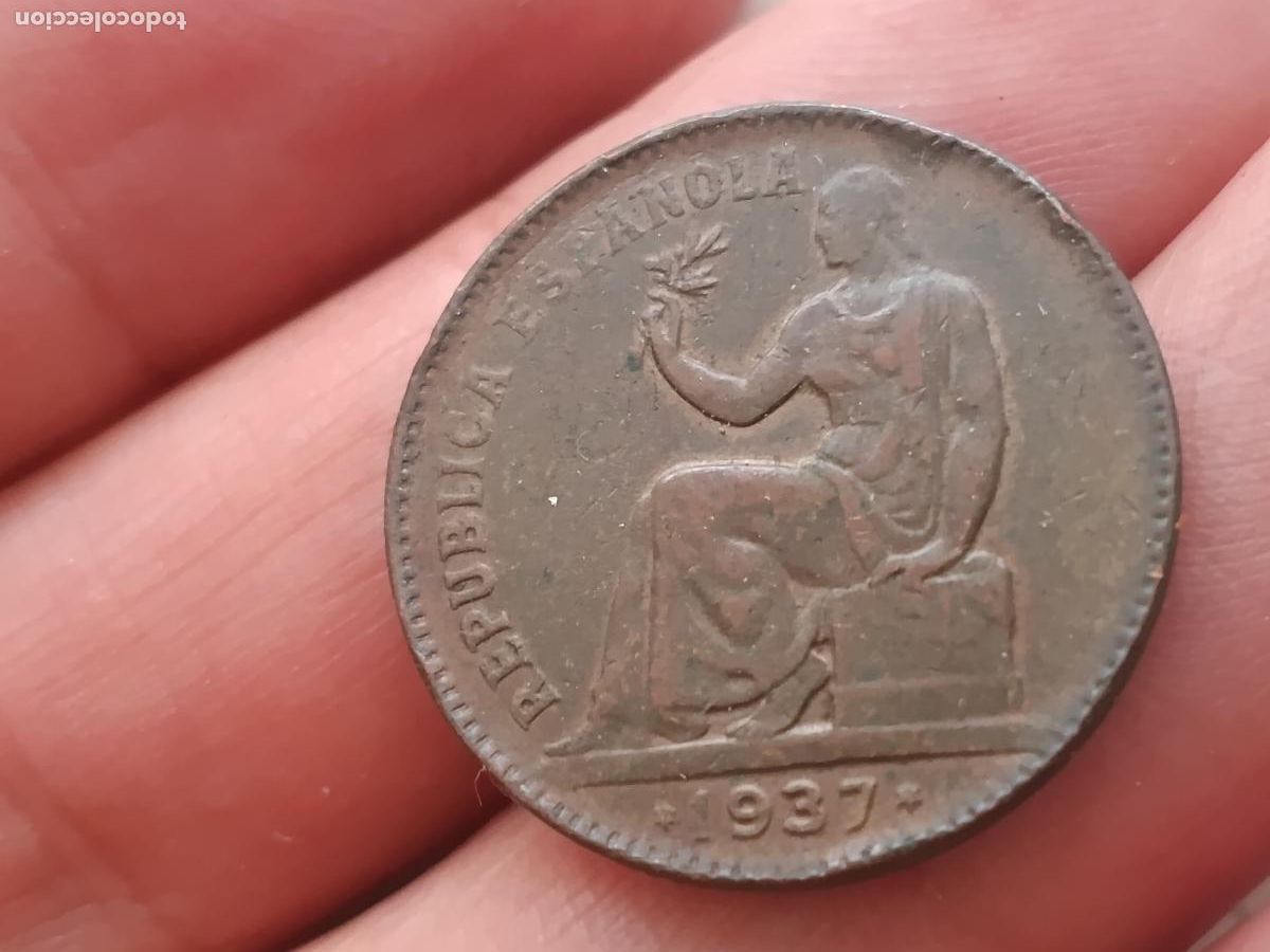 Monedas Rep&uacute;blica: 50 c&eacute;ntimos de 1937 II Rep&uacute;blica - Foto 1