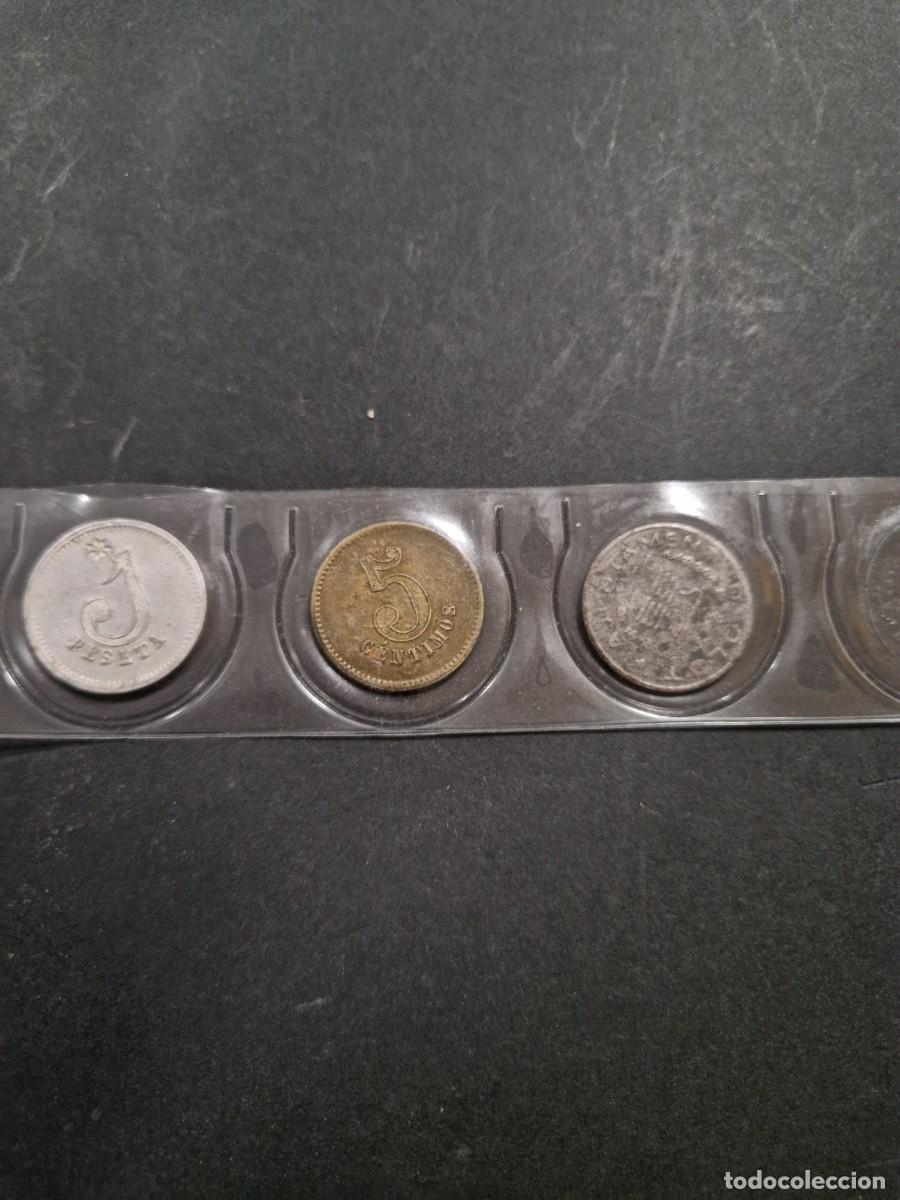 Monedas Rep&uacute;blica: 3 monedas de la Guerra Civil cooperativa