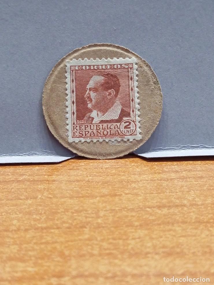 Monedas Rep&uacute;blica: N&ordm; 1 .SELLO MONEDA REPUBLICA. 2 Cts. BLASCO IBA&Ntilde;EZ