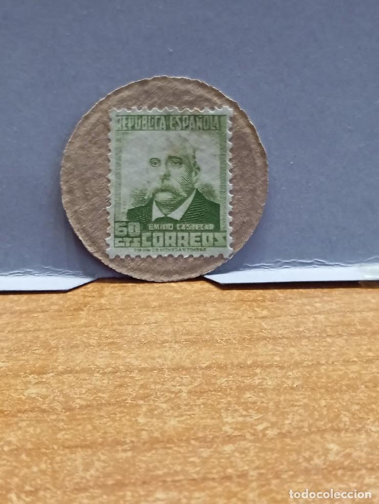 Monedas Rep&uacute;blica: N&ordm;25.SELLO MONEDA REPUBLICA. 60Cts. EMILIO CASTELAR .