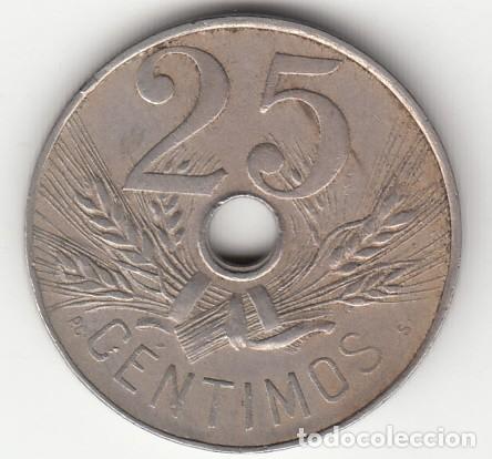 Monedas Rep&uacute;blica: ESPA&Ntilde;A - 25 CENTIMOS DE 1927 - Foto 2