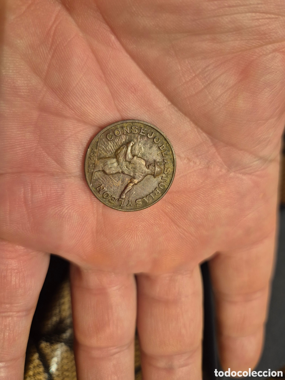 Monedas Rep&uacute;blica: Moneda Rep&uacute;blica espa&ntilde;ola asturias_Leon