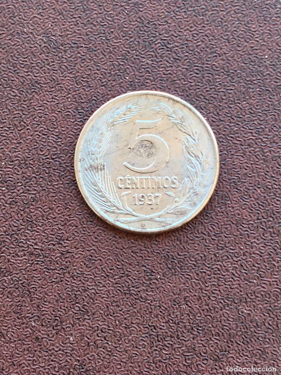 Monedas Rep&uacute;blica: MONEDA DE 5 CENTIMOS DE LA REPUBLICA DEL A&Ntilde;O 1937. S/C- ORIGINAL%1