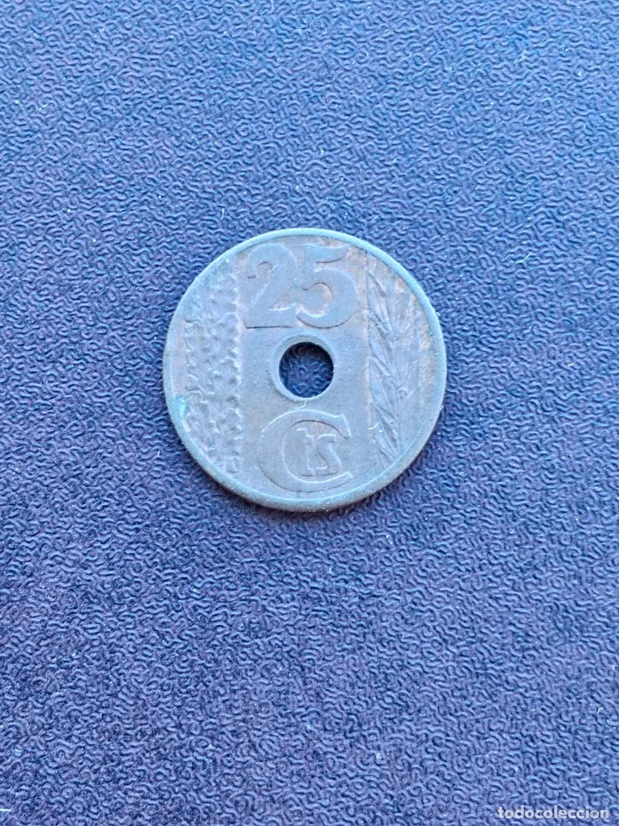 Monedas Rep&uacute;blica: MONEDA DE 25 CENTIMOS DE LA REPUBLICA ESPA&Ntilde;OLA DEL 1938.ORIGINAL%