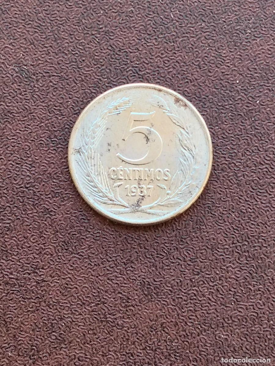 Monedas Rep&uacute;blica: MONEDA DE 5 CENTIMOS DE LA REPUBLICA DEL A&Ntilde;O 1937.S/C- ORIGINAL%