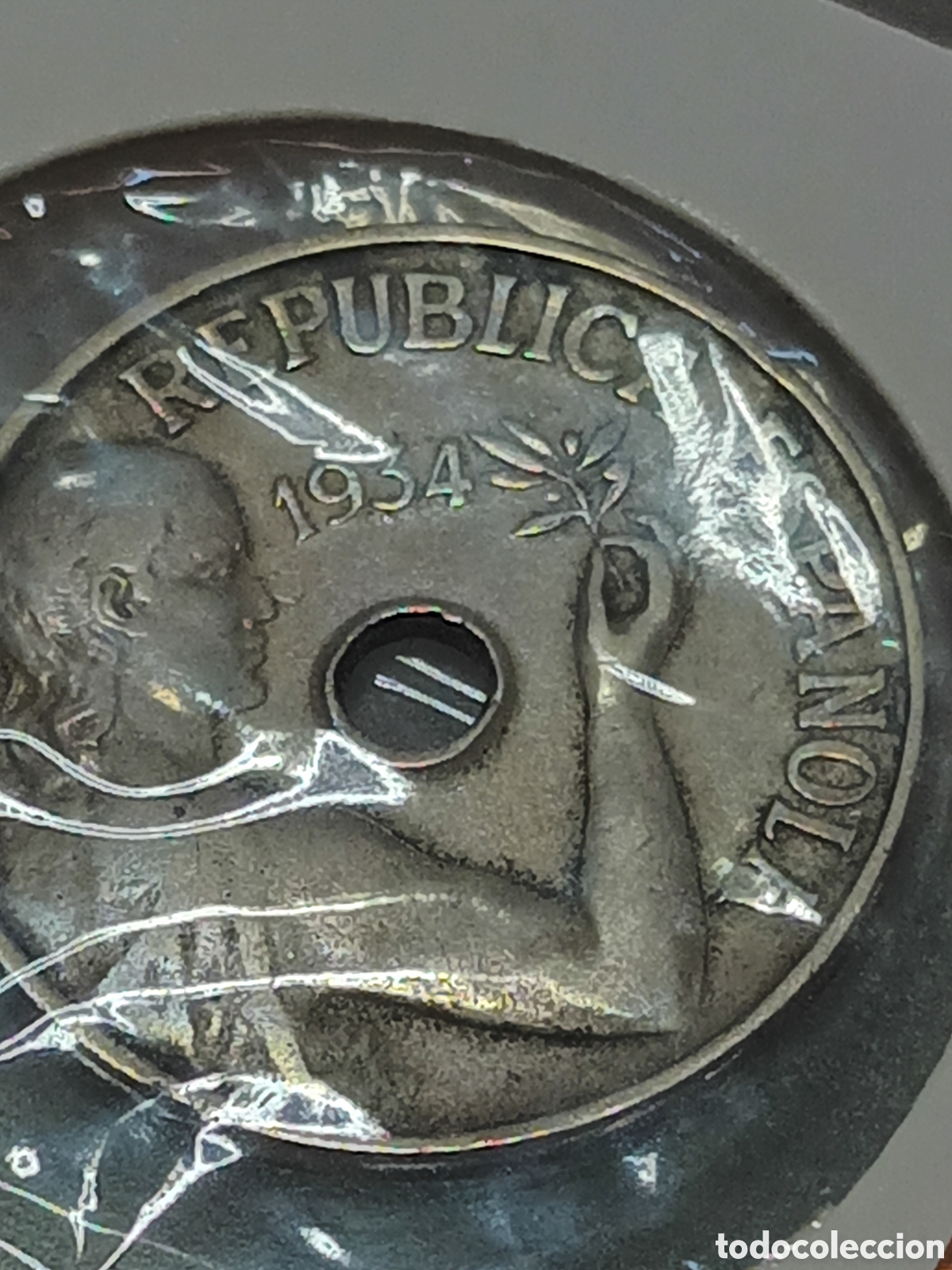 M&uuml;nzen der Zweiten Republik: 25 C&Eacute;NTIMOS DE 1934 REP&Uacute;BLICA