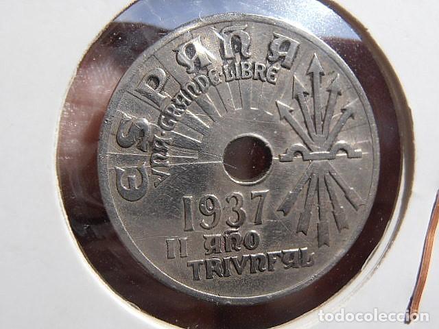 Monedas Rep&uacute;blica: 25 C&eacute;ntimos de 1937 Segundo a&ntilde;o Triunfal