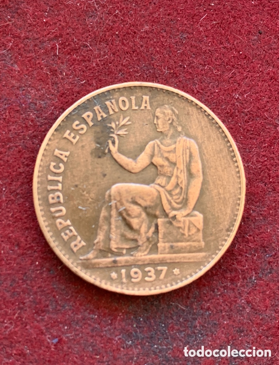 Monedas Rep&uacute;blica: MONEDA 50 CENTIMOS 1937 REPUBLICA ESPA&Ntilde;OLA PESETA
