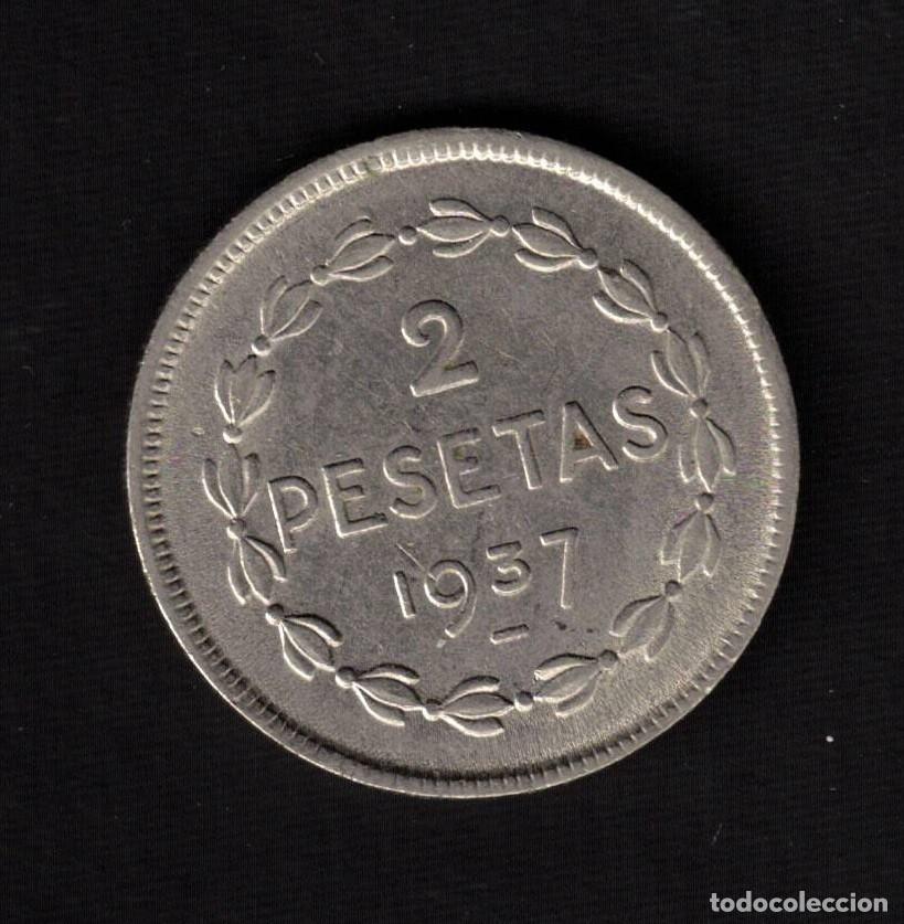 Monedas Rep&uacute;blica: ESPA&Ntilde;A MONEDA 2 PESETAS 1937 GOBIERNO DE EUZKADI