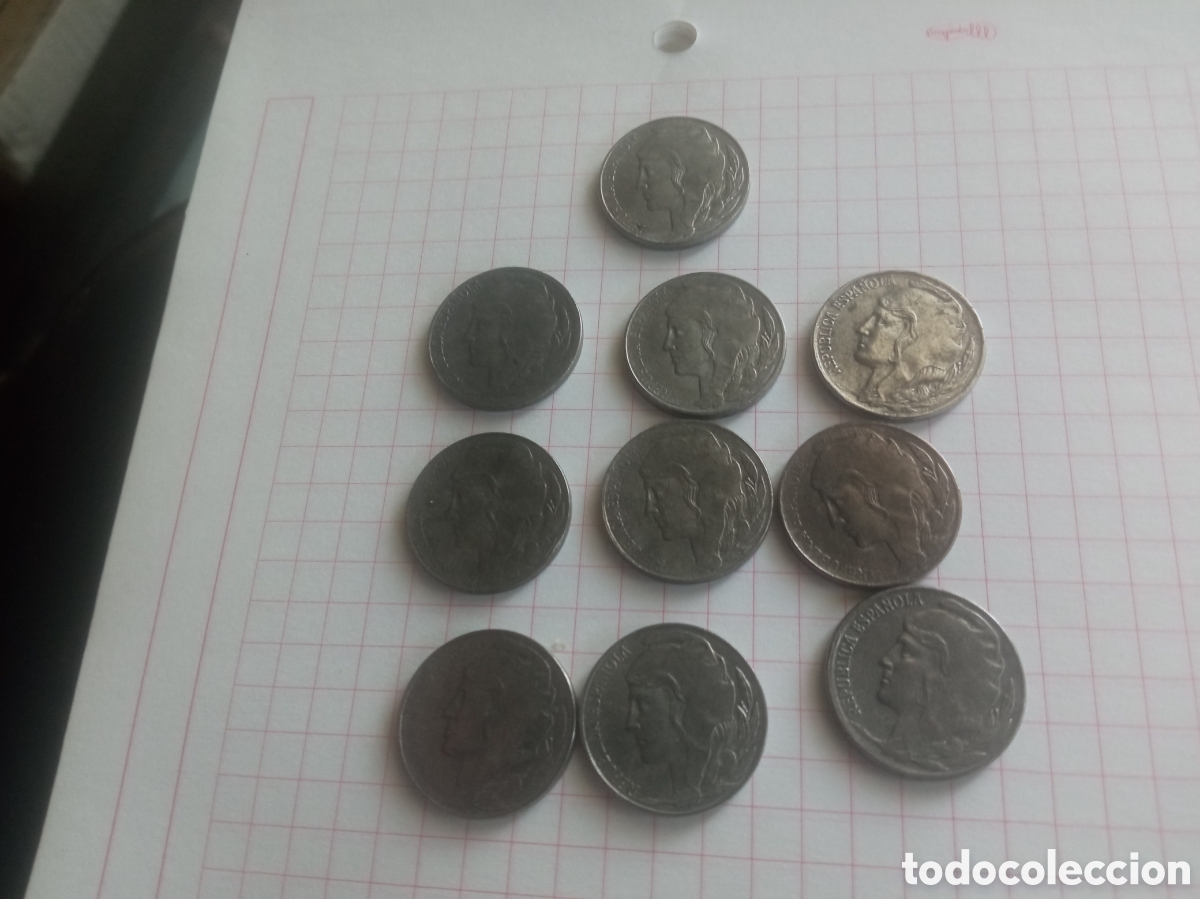 Monedas Rep&uacute;blica: Lote de 10 monedas de 5 c&eacute;ntimos de 1937, Rep&uacute;blica Espa&ntilde;ola