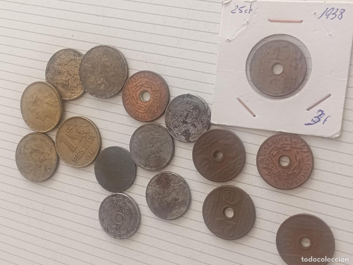 Monedas Rep&uacute;blica: II Rep&uacute;blica y guerra civil: lote de monedas