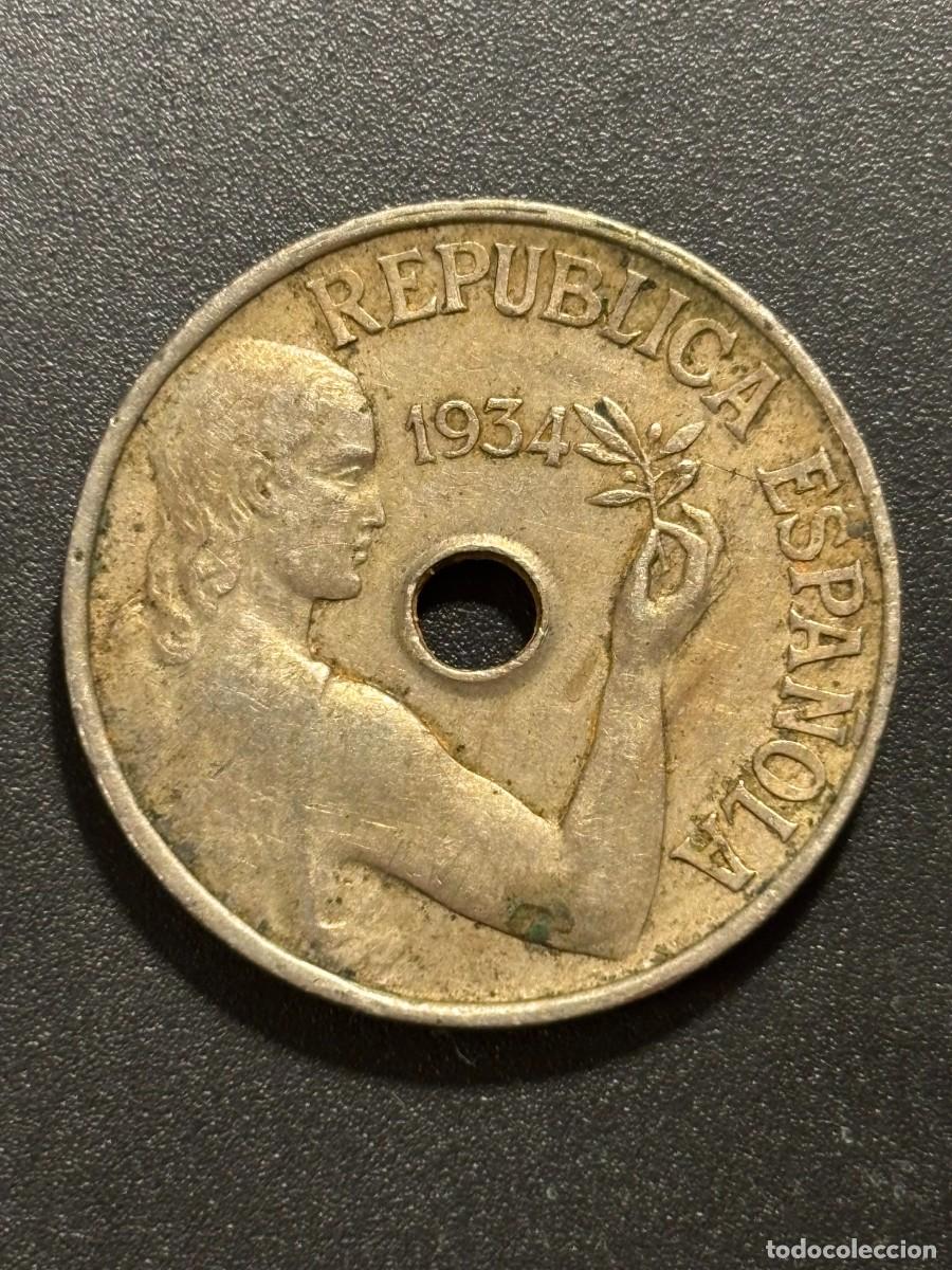 Monedas Rep&uacute;blica: 25 c&eacute;ntimos - 2&ordf; Rep&uacute;blica - 1934