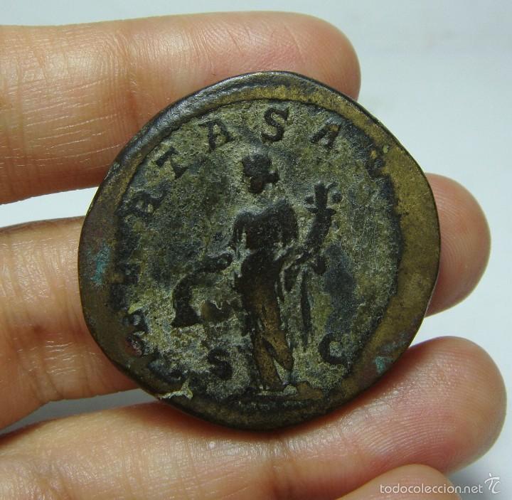 Monedas Roma Rep&uacute;blica: Sestercio de Alejandro Severo. LIBERTAS AUGUSTI, SC. - Foto 2