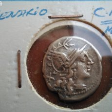 Monedas Roma República: BONITO DENARIO REPUBLICANO,DE PLATA , FAMILIA MINUCIA 133- 126 A.C.,