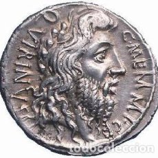 Monedas Roma República: DENARIO PLATA REPUBLICA ROMANA FAMILIA MEMMIA C. MEMMIUS C.F. CABEZA DE RÓMULO ROMA. Lote 243843250
