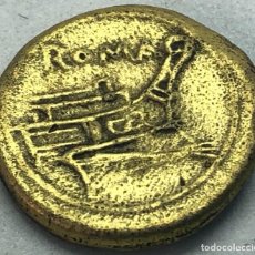 Monedas Roma República: RÉPLICA MONEDA 215-212 A.C. SEMIUNCIA. REPÚBLICA DE ROMA. RARA. DIOS MERCURIO. BARCO GALERA