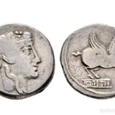 Monedas Roma República: REPÚBLIC ROMAN TITELS. TITIUS QUINTUS. DENAR 94 A.C SILBER SEHR RAR SELTEN R5
