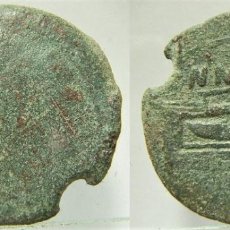 Monedas Roma República: MONEDA REPÚBLICA ROMANA AS DE JANO BIFRONTE POMPEYO MAGNO 32 MM