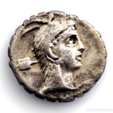 Monete Roma Repubblica: REPUBLICA ROMANA- ROSCIA. DENARIO, 62 A. C. ITALIA CENTRAL. PLATA 3,66 G. ESCASA. Lote 342904573